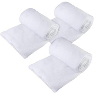 stargo 3 Pack Fake Snow Blanket Roll for Christmas Village Displays, Christmas Tree Deocration  Thick White Soft Fluffy Faux Snow Backdrop Artificial Snow Blanket Cover (Each Roll 2.6 x 7.8ft)