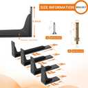 6x16x1/5inch Shelf Brackets, 2PCS Heavy Duty Wall Mount Metal L Brackets for Shelves, Black Coated Floating Shelf Support Brackets for DIY Decorative (16Inch)