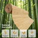 Natural Bamboo Wall Panel for Interior Wall Decor, Pole Wrap Wainscoting Paneling, Eco-Friendly Formaldehyde-Free Interior Decor for Living Room,Kitchen Island, Ceiling,Office, 48" H x 96" L, Raw Wood