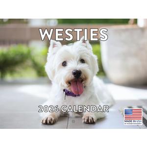 Westie Calendar 2026 West Highland Terrier Gifts Westies Monthly Wall Calender 12 Month | American Made In The USA