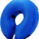Katoggy Inflatable Dog Cone Collar for After Surgery, Doggie Neck Blow up Donut Recovery ECollar, Soft Adjustable Dog Cone for Small Medium Large Dogs and Cats (Blue, Medium (Neck: 11"-15"))