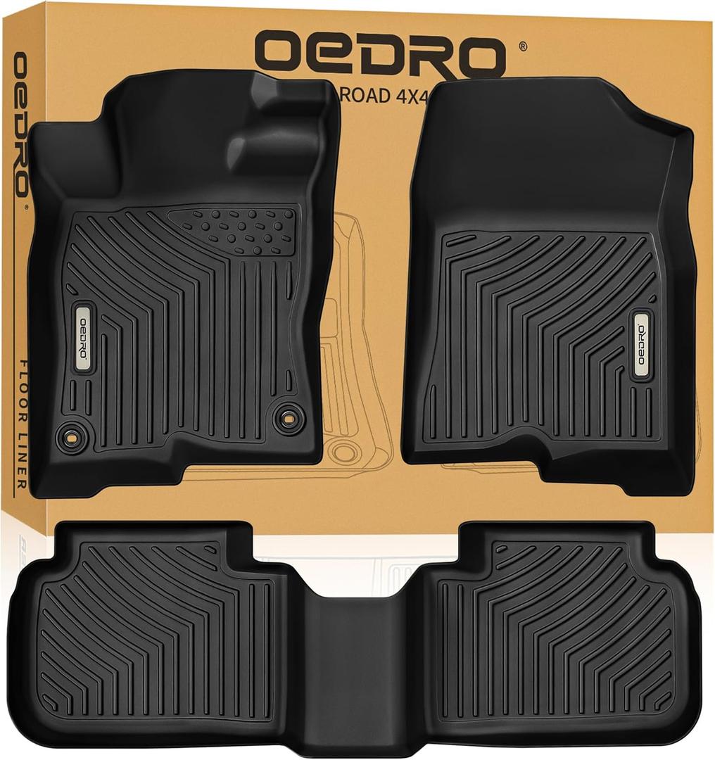 OEDRO Floor Mats Fit for Honda Civic 2022-2026 / Acura Integra 2023-2025,All Weather Custom Fit Heavy Duty Floor Liners 1st & 2nd Row Set (Not for Coupe Models)