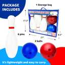 Grip Kids 17 Inch Huge Bowling Set with Storage Bag 6 Giant Pins, Outdoor & Indoor Backyard Game for Kids, Family Party, Birthday Gift Ages 5+