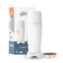 Diaper Genie Complete Diaper Pail (White)  Includes 1 Refill (Holds 270 Newborn Diapers) & 1 Carbon Filter