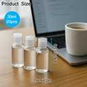 20Pcs 30ml/1Oz Clear Flip Cap Plastic Bottles Travel Size Empty Containers Refillable Small Bottles for Liquids, Toiletries, Lotion, Shampoo, Hand Sanitizer