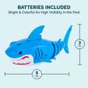 SwimWays Rainbow Reef Shark Toy, Finn Diesel Kids Shark Pool Toy and Swimming Accessory, Self-Activated Water Toys, Learn to Swim Pool Toys for Kids Ages 5 & Up (Batteries Included)
