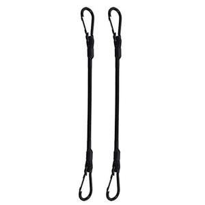 SDTC Tech 24 Inch Bungee Cord with Carabiner Hook | 2 Pack Superior Latex Heavy Duty Straps Strong Elastic Rope Locks onto Anchor Points of Luggage Rack/Cargo/Camping/RV/Hand Carts etc.