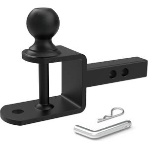 1-1/4" ATV UTV Trailer Hitch 3-in-1 Towing Ball Mount with 2" Ball Rated 3,500 Lbs with 1/2" Pin for ATV UTV Accessories