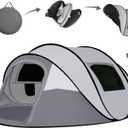 Instant Pop Up Camping Tent, 4-6 Person Tents,Automatic Set Up Tent in 3 Seconds,Waterproof Sunshade Family Tent,Portable Lightweight Dome Tent for Outdoor Camping,Hiking,Travel & Beach, Large