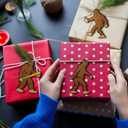 20 Pcs Sasquatch Christmas Tree Ornament Wooden Bigfoot Hanging Bigfoot Funny Christmas Tree Decoration Big Foot Sasquatch Gifts for Xmas Birthday Party Supplies