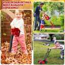 Arrowbash Kids Lawn Mower Toy Set 7 Pcs Electric Garden Tools with Leaf Blower, Chainsaw & Trimmer – Summer Outdoor Toys for Boys Girls Birthday Gifts, Large