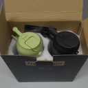 TrendPlain 16oz/470ml Blue Glass Olive Oil Sprayer for Cooking - 2 in 1 Olive Oil Dispenser for Kitchen Gadgets, Air Fryer, Salad, and BBQ - Black & Green