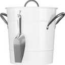 Ice Bucket with Lid, 4 Qt Ice Buckets for Parties, Ice Bucket with Scoop, Lid, Handle and Inner Bucket, Ice Bucket for Cocktail Bar, Drink Buckets for Parties, Kitchen, BBQ, Picnic and Camping (White)