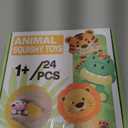 Party Favors for Kids 24PCS Safari Animal Squishy Toys,Goodie Bag Stuffers, Pinata Stuffers,Birthday Gifts for Boys & Girls,Treasure Chest Prizes,Classroom Prizes for Kids