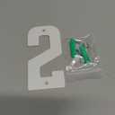 4 Inch White Aluminum Letters, Floating House Address Numbers for Outside, Modern Metal Door Numbers Letters, White House Address Letter and Number for Home Office Apartment (2)