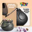 Novelty Place 12 Pcs Spooky Halloween Candy Cauldrons - Mini Black Cauldron Small Bucket for St. Patricks Day Pot of Gold, Trick or Treat, Halloween Decoration and Kid Birthday Party Favors