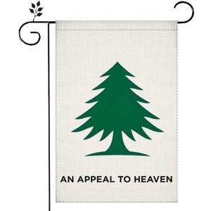 RTKHFZE An Appeal to Heaven Garden Flag 12x18 Inch Double Sided Burlap Outside Decorations Pine Tree Small American Patriotic Garden Flags for Outside Decorations Burlap Yard Lawn Flag, style 4