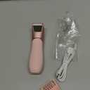 Rechargeable Bikini Trimmer for Women: Pubic Hair Razor with Mirror & LED Light - IPX7 Waterproof Electric Shaver, Travel Lock & Ceramic Blades for Legs Underarm - Baby Pink