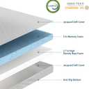 4.7 Inch Memory Foam Mattress Replacement with Washable Cover for Sleeper Sofa and Couch Beds, Queen Size, CertiPUR-US Certified (Sofa Not Included)