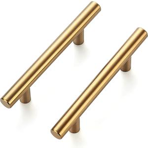 Ravinte 30 Pack 6 inch Cabinet Pulls Brushed Brass Stainless Steel Kitchen Drawer Pulls Cupboard Handles Cabinet Handles 3.75 Hole Center