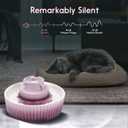 Lawfery Ceramic Cat Water Fountain, 2.1L/71oz Cat Fountain with 3 Carbon Filters and 2 Water Pumps, Cupcake Pet Water Fountain for Cats and Dogs (Purple)