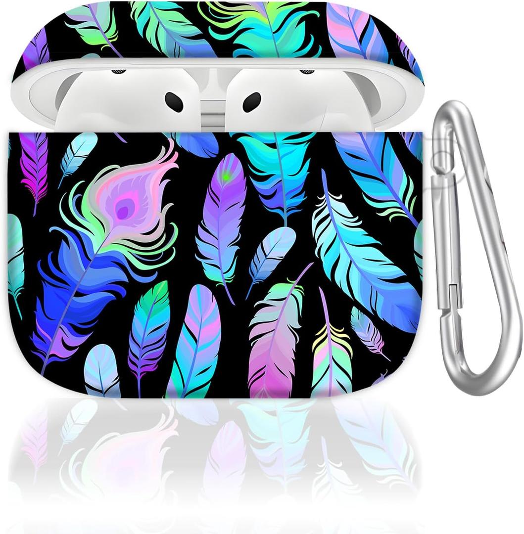 Case Cover Compatible with AirPods 4th Generation 2024  Soft TPU Protective Shockproof AirPods 4 Case with Keychain, Anti-Drop Design, Cute & Fade-Resistant Pattern for Women & Men