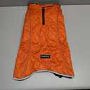 Fragralley Dog Coat Medium, Waterproof Dog Jacket with Warm Fleece Lining, Adjustable Reflective Dogs Winter Coat, Turtleneck Pet Coats for Cold Weather (Orange M)