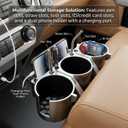 Headrest Cup Holder Organizer Compatible with Ford F-Series Trucks (2011-2026), 3X Large Drink Holders, Phone & Card Storage, Center Console Replacement