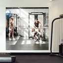 Home Gym Mirror Tiles - Large Square Mirrors (Glass, 16x12'' - 12PCS) for Home, Gym, Garage, Bedroom, Bathroom
