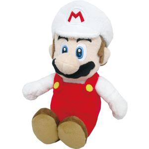Little Buddy Super Mario All Star Collection 1420 Fire Mario Stuffed Plush, 9.5", Multicolor