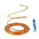 16ft Long 20mm Diameter Flexible Pipe PVC Tubing - Bendable Pipe Stem for Artificial Flowers Stem, Balloon Arches, Floral Wedding Decor, DIY Crafts, Cosplay Props (Gold (16ft+1PCS Tubing Scissor))