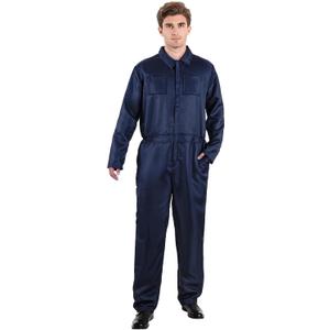 Blue Coveralls Horror Halloween Costume Prisoner Costume for Men Adult Jumpsuit for Cosplay Outfit (X-Large)