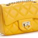 Toddler Purse for Girls Age 3-14, Heart Lock Kids Purse, Cute Crossbody Bag with Chain Strap (Yellow)