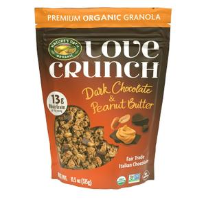 Love Crunch Dark Chocolate & Peanut Butter Granola, 11.5 oz (Pack of 6) Fair Trade Italian Dark Chocolate, 13g Whole Grains, Premium Organic Granola, Non-GMO, Vegan, Family Owned Company EXP: 07/04/2027
