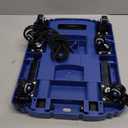 Folding Hand Truck 500lbs, Portable Heavy Duty Dolly Cart, 6 Wheels Collapsible Luggage Cart with 2 Elastic Ropes - Compact Trolley Cart for Easy Moving - Ideal Hand Cart for Travel and More (17, Blue)