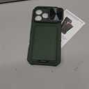SSLOTSCASE for iPhone 17 Pro Case with Card Holder & Camera Cover Stand & Slide Lens Cover & Wallet, Multi-Functional Stylish Men Women Sturdy Shockproof Phone Case Cover for iPhone 17 Pro 2025, Green