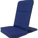 Folding BackJack -Made in The USA- Navy Cotton Fabric Lightweight Floor Seating Chair for Gaming, Families, Parents, Daycare, Back Support, Reading, Yoga, Meditation, Dorm, School
