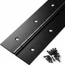 Heavy Duty Piano Hinge 48 Inch x 3 Inch Width, True 0.060'' Thick Stainless Steel Black Piano Hinge for Heavy Duty Cabinet, Door, Toolbox, Wooden Box, Metal Plate, Furniture, Industrial Project