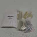 ESreake Half Moon Cabinet Pulls Handles, 10 Pack 2.52" Hole Spacing Semicircle Drawer Pulls, Finger Pulls Edge Pulls Handles for Kitchen Cabinets with 3 Kinds Screws (10 Pack, Gold)