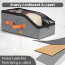 Baseball Cap Organizer - 4pcs, Hat Storage Box and Closet Organizer with Hooks and Adjustable Straps