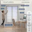 Cordless 1" Light Filtering Vinyl Mini Blinds, White, 35" x 48"