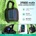 18'' Rechargeable Battery Operated Floor Fan, Portable Cordless Camping Fan Outdoor, Long Lasting Battery Powered Fan, 360° Tilt, Wireless, USB Output, for Home Gazebo Greenhouse Outside Gym