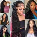 20 22 24 Inch Water Wave 3 Bundles Human Hair 300g Brazilian Virgin Curly Human Hair Bundles Natural Black 12A Unprocessed 100% Quick Weave for Black Women
