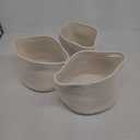 Small Basket, Set of 3 Small Woven Baskets, Cotton Rope Baskets for Organizing, Cute Mini Tiny Baskets for Nursery, Decorative Boho Round Storage Basket Bathroom Organization Bin (White)