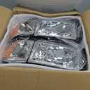 Anti-misting Headlight Assemblies Fit For 2012 2013 2014 2015 Toyota Tacoma 12 13 14 15 Tacoma Front Light Headlamp Driver And Passenger Side (Chrome Housing Amber Reflector)