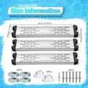 Moxweyeni 3 Pack Stainless Steel Pool Ladder Step Replacement 1.7" Swimming Non Slip Ladder Rung Step with Bumpers Escutcheon Plates, 18" Heavy Duty Ladders for Inground and Aboveground Pool