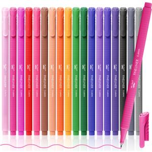 Mr. Pen Fineliner Pens Colored, 18 Pack, Bible Journaling Pen, Ergonomic Triangular Colorful Barrels, 0.4mm Fine Liner Pens