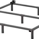Metal Queen Bed Frame, 7 Inch Hith Bed Base Support for Box Spring and Mattress Foundation, Heavy Duty Basics Bed Frames, Noise Free, Easy Assembly, Black