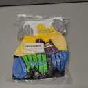 MAKABO Men's Cushioned Athletic Socks 3-Pack, Cushioned Crew Socks with Arch Compression for Sports (5-8, Black/White/Yellow/Multicolor -3m)