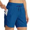 Willit Women's 5" Athletic Running Shorts Quick Dry Workout Hiking Shorts High Waisted Active Shorts Zipper Pocket, XXL